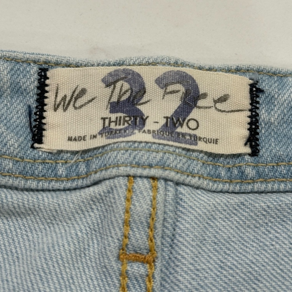 We The Free Free People Sz 32 Florence Flare Leg High Rise Blue Jeans Hippie Y2K - Picture 9 of 11